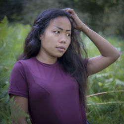 Portrait of a beautiful young woman