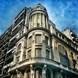 Low angle view of building against sky