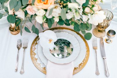 High angle view of various flowers on table