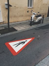 Road marking on road