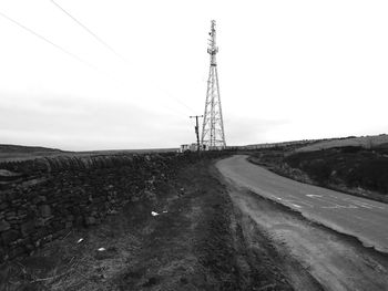 Wind turbines on field