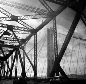 Low angle view of bridge against sky