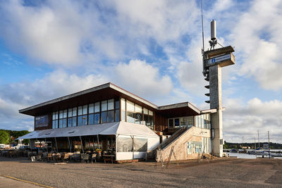 Low angle view of built structure against sky