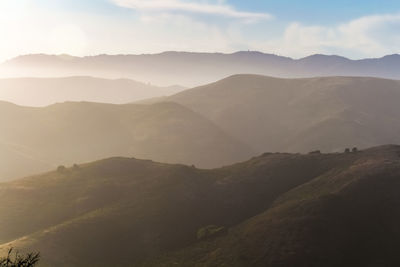 Sunset at marin headlands, golden gate national recreation area, california, usa.