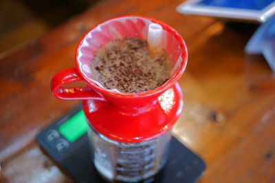 Close-up of drink on table