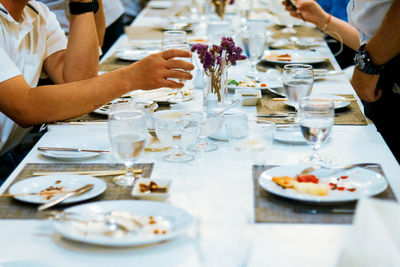 Group of people in restaurant