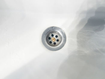 Close-up of drain in sink