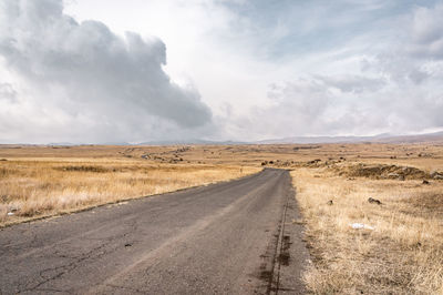 Road passing through a desert