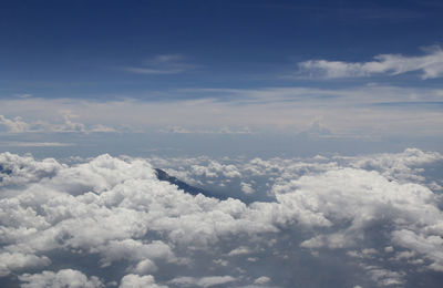 Aerial view of clouds in sky