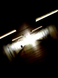 View of illuminated lights at night