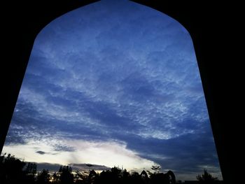 Low angle view of sky at night