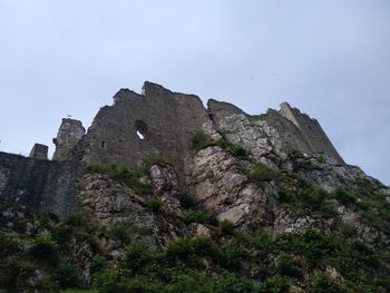 Low angle view of fort against sky