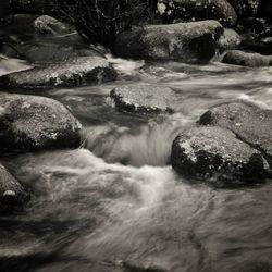 Stream flowing through rocks