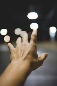 Close-up of human hand