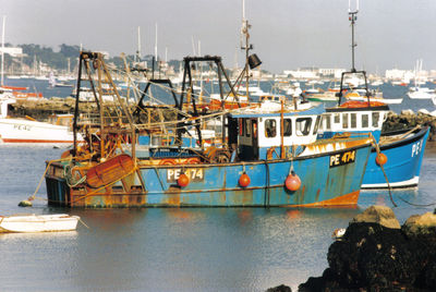 Boats in harbor