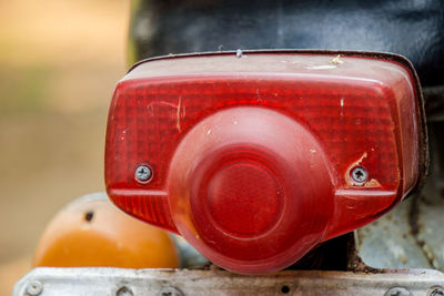 Close-up of red toy car