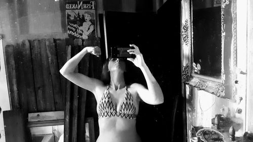 Midsection of man standing outdoors