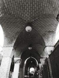 Low angle view of illuminated ceiling of building