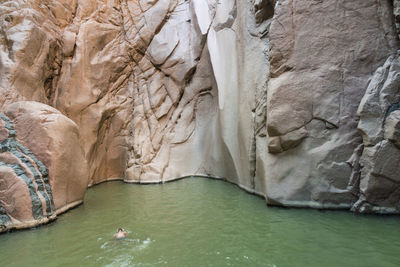 Weshwash valley hidden in the mountains in south sinai