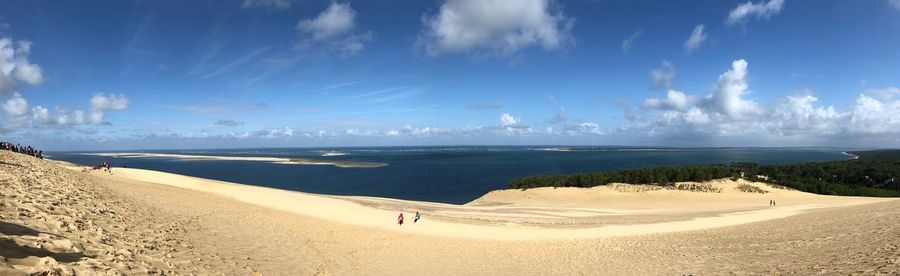 Panoramic view of beach against sky