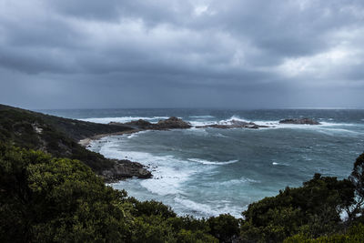 Scenic view of sea against sky