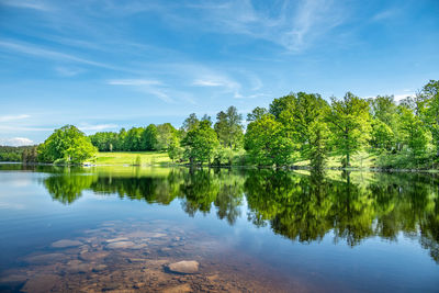 Reflective water sea edge