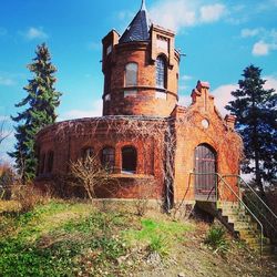 Low angle view of building against the sky