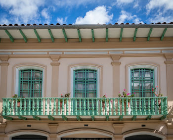 Low angle view of building against sky