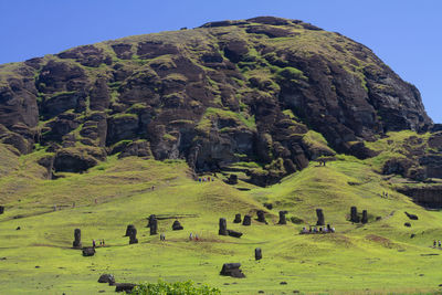 Scenic view of landscape against clear sky