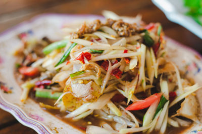 Close-up of food in plate