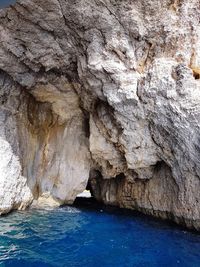 Rock formation in sea