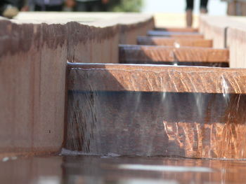 Close-up of wood on table