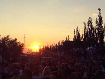 View of landscape at sunset