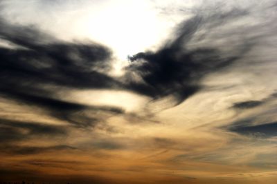 Low angle view of storm clouds in sky