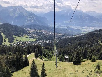 Scenic view from ski lift