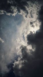 Low angle view of clouds in sky