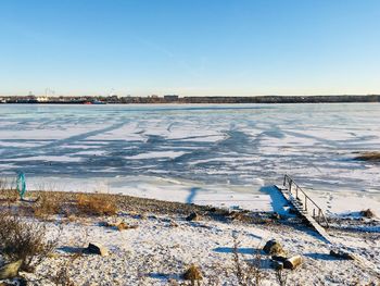 Early winter on the russian river volga