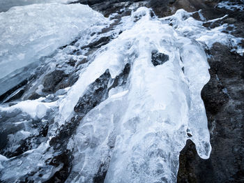 Full frame shot of frozen sea