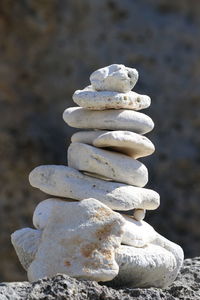 Close-up of rock stack