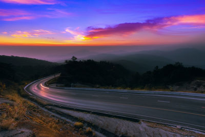 Sunrise at doi inthanon national park in chiang mai province, thailand