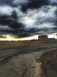 Cloudy sky at sunset