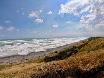 Scenic view of sea against sky