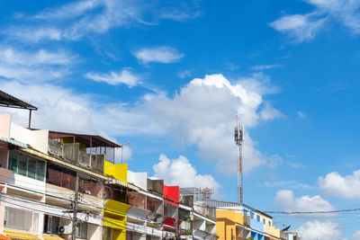 Low angle view of buildings against sky