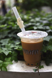 Close-up of drink on table