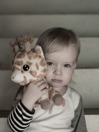 Close-up portrait of cute girl