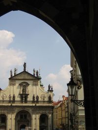 Low angle view of historical building against sky