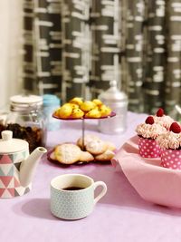 Close-up of cake on table