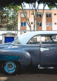 View of car parked against building