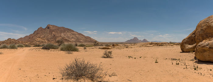 View from the little spitzkoppe to the spitzkoppe, namibia