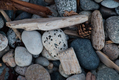 Full frame shot of pebbles